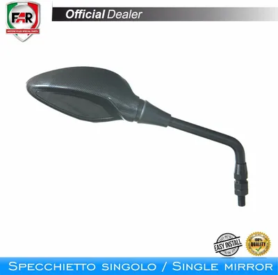 Produktbild von FAR 5257 Universeller linker schwarzer Lenker Spiegel