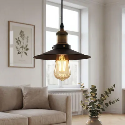 Produktbild von Hängelampe Industrial Design in Bronze E27 Esstisch Pendelleuchte