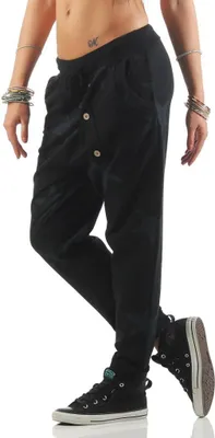 Produktbild von 132_Damen Hose Sweatpants Jogginghose Freizeithose mit Sternen Schwarz