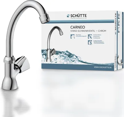 Produktbild von SCHÜTTE Waschtischarmatur CARNEO, Kaltwasserhahn, Wasserhahn Kaltwasser, Wasserhahn Bad Chrom
