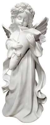 Produktbild von Art Sacrum Engel-Figur mit Füllhorn, Weiß, ca. 30 cm, Kunstharz
