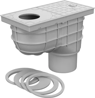 Produktbild von Dachrinnenablauf Regensinkkasten Regenrohrablauf senkrechter Sinkkasten 325 As