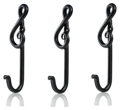 Produktbild von Set aus 3 handgefertigten Wandhaken aus Gusseisen