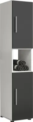 Immagine prodotto di Armadio bagno in legno | Mobili da bagno | Stand rack da bagno | Armadio alto | Dimensioni ca. H. 153 x W. 31 x D. 30 cm - Fiandra