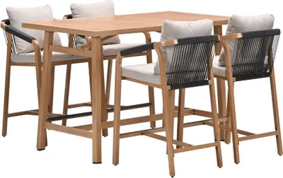 Produktbild von Garden Impressions Monti Barset - 5-teilig- light teaklook - rope lava schwarz - gobi sand