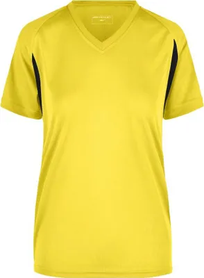 Produktbild von Ladies' Running-T Funktionelles Laufshirt yellow/black, Gr. S