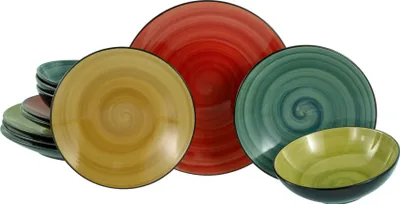Obrázok produktu pre CreaTable, 23965, Samoa Bunt, sada tanierov 12 ks, kamenina