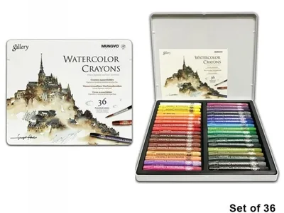 Image de Crayons aquarellables Mungyo Gallery, 36 couleurs