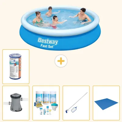 Immagine prodotto di Bestway Fast Set, piscina rotonda - 366x76 cm - 6 pezzi, modello S22022