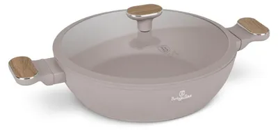 Zdjęcie produktu dla Głęboka patelnia z powierzchnią tytanową i pokrywk Berlingerhaus BH-8337 28cm Taupe Kolekcja Nordycka