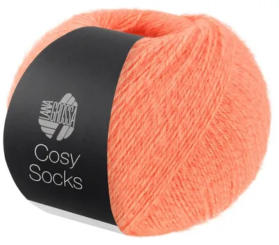 Produktbild von Lana Grossa Meilenweit 100 g COSY SOCKS 400 m Flauschige Merino-Sockenwolle Farbe 021 - Lachs