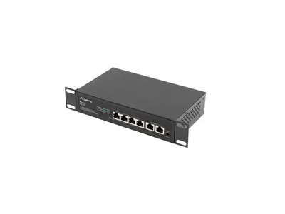 Zdjęcie produktu dla Lanberg RSFE-4P-2FE-60, Nie zarządzany, Fast Ethernet (10/100), Obsługa PoE, Możliwości montowania w stelażu, 1U