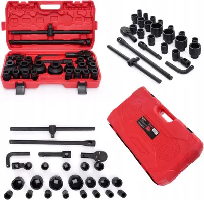 Zdjęcie produktu dla Nasadki Udarowe Wzmocnione Klucze Udarowe 3/4" 6 KĄTNE 26 sztuk Kraft&Dele