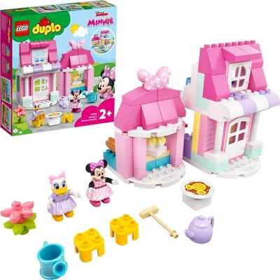 Image de LEGO 10942 DUPLO Disney Minnies House with Café, Minnie Mouse Toy à construire à partir de 2 ans, Jouet d'enfant avec maison de poupées