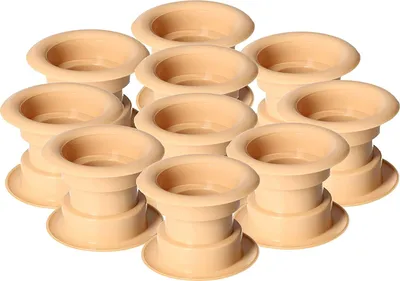 Immagine prodotto di KOTARBAU® Set di 10 griglie d'aria rotonde in acero, in plastica, per le porte del bagno