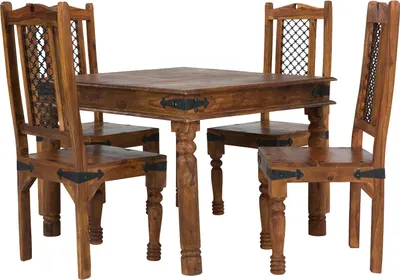 Produktbild von Essgruppe Merlow 80x80 + 4 Stühle