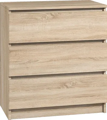 Produktbild von Roe Furniture Bella 3 Kommode, Sonoma, 60 cm breit, 3 Schubladen