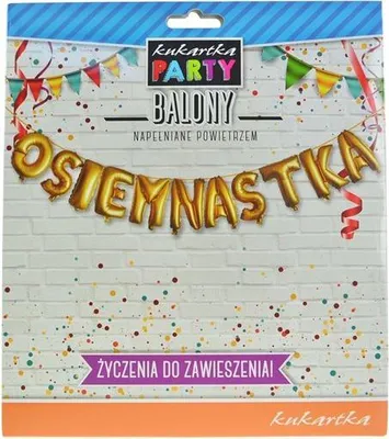 Zdjęcie produktu dla Balony Osiemnastka  BAL-003