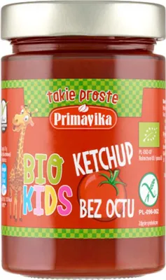 KETCHUP BEZ OCTU DLA DZIECI BEZGLUTENOWY BIO 315 g - PRIMAVIKA (BIO KIDS)