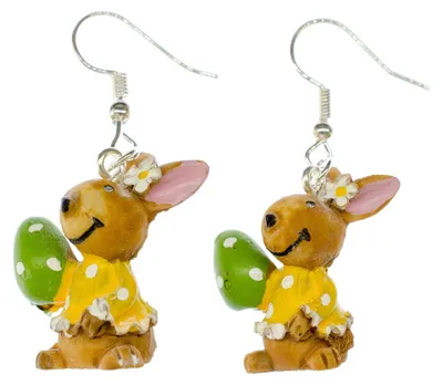 Produktbild von Hase Ohrringe Hasenohrringe Miniblings Ostern Häschen Kaninchen Osterhase GELB