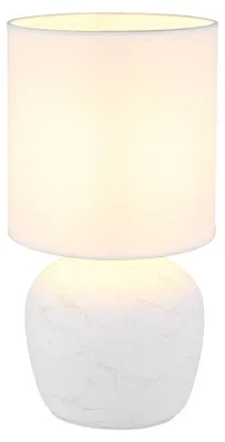 Immagine prodotto di Lampada da tavolo, Vetroceramica, tessuto bianco, H 31,5 cm
