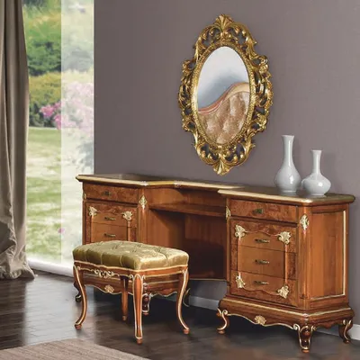 Produktbild von Casa Padrino Luxus Barock Schminkkommoden Set Braun / Gold - Barock Möbel -  Italy