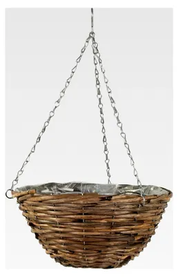 Produktbild von Hängeampel ø 30 cm mit Kette und Haken aus Weide - Naturprodukt