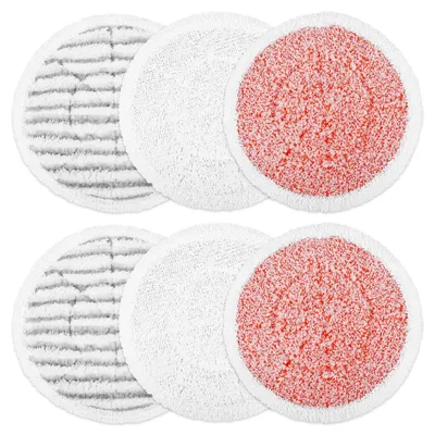 Dampfmopp-Pads, 6 Stück, Mikrofaser, waschbar, für Hartböden