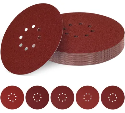 Image de Omgoods - Ensemble de 60 disques de papier abrasif de 225 mm, avec différentes granulométries