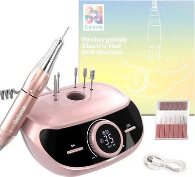 Productafbeelding van Elektrische nagelfrees, roze, 35.000 omwentelingen per minuut, geschikt voor acrylnagels