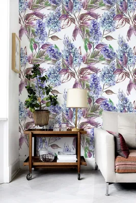 Produktbild von Coloray Fototapete 250x250 cm Latextapete Magicstick - Fliederviolette Blumen i Illustration