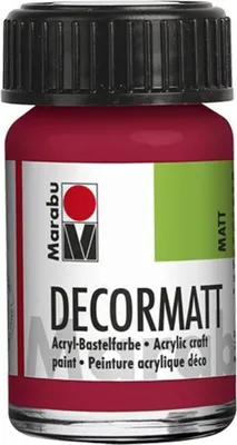 Immagine prodotto di Marabu 1401 39 032 Decormatt acrilico, rosso carminio 032, 15 ml