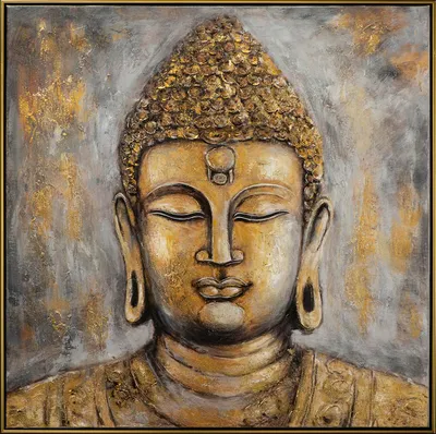 Produktbild von ArtUniverse Leinwandbild Golden Buddha 82,5 x 82,5 cm
