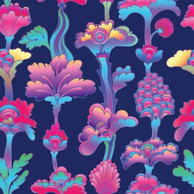 Obrázok produktu pre OUTDOOR DECOSTOFFE OXFORD - Motív farebných kvetov v hippie štýle I DR238