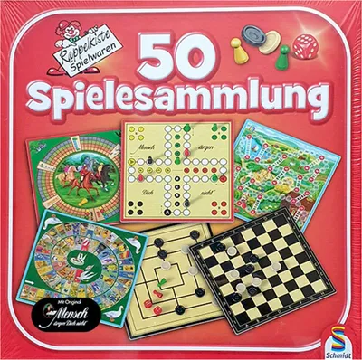 Produktbild von Schmidt 49192 - Spielesammlung, 50 Spielmöglichkeiten, Rappelkiste