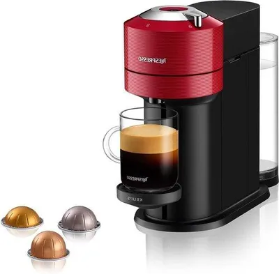 Zdjęcie produktu dla W pełni automatyczny ekspres do kawy w kolorze wiśniowym z szybkim podgrzewaniem i funkcją espresso