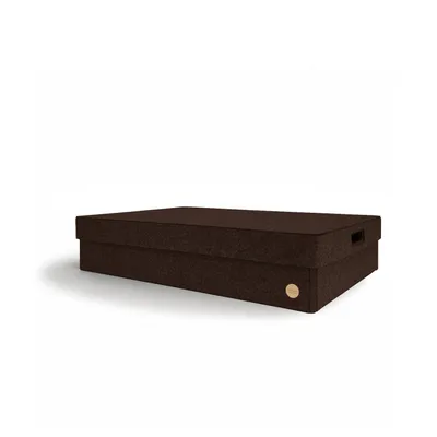 Produktbild von Aufbewahrungsbox CLASSIC Filz 65 x 48 x 14 cm mit Deckel in dunkelbraun meliert