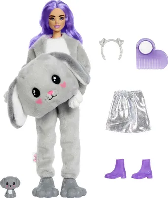 Produktbild von Barbie Cutie Reveal Puppe mit Welpen-Plüschkostüm und 10 Überraschungen