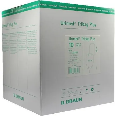 Produktbild von Urimed Tribag Plus Urin Beinbtl.800ml 60cm unst. 10 St