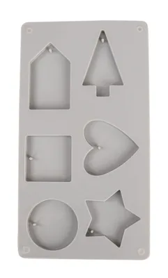 Produktbild von Rayher Silikon Gießform Silikon-Gießform Deko-Formen, 14,5x26x1cm, 6 Formen, Box 1Stück