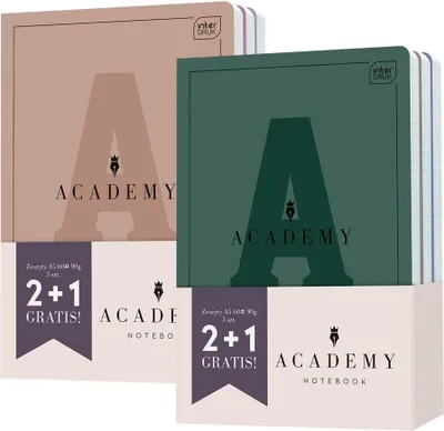 Produktbild von Academy Notebook A5/60K Grid (3 ks)