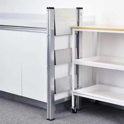 Produktbild von Famanu Aluminium 3-Stufen Klappleiter - Silber