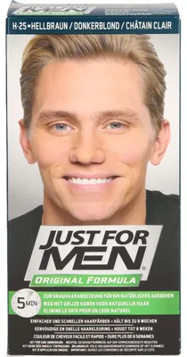 Produktbild von JUST FOR MEN Pflege-Tönungs-Shampoo hellbraun, 60 ml Shampoo