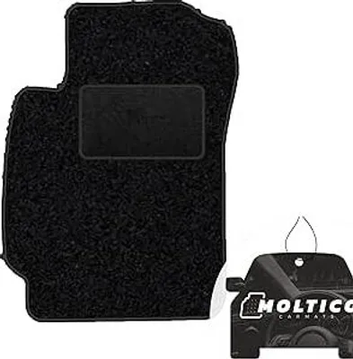 Produktbild von moto-MOLTICO Fahrer Fußmatte Auto Velours Fahrerseite Autoteppiche Schwarz Fahrermatte 1-teilig passend für Honda Jazz IV ab 2020