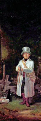 Produktbild von Carl Spitzweg Kunstdruck Bild - Der Sonntagsjäger, 1845, Detail (91 x 30 cm)