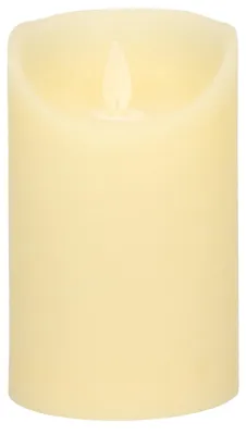 Produktbild von Anna's Collection Stumpfe Led-Kerze - elfenbeinweis - H12,5 x T7,5 cm - Wachs
