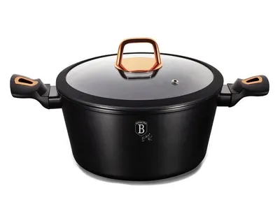 Obrázek produktu pro Mramorovaný hrnec s poklicí 24cm Černá růže Berlinger Haus BH 1642N