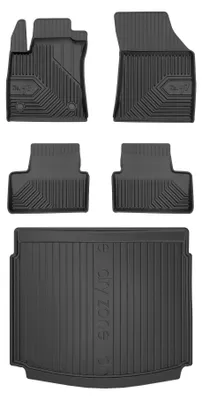 Produktbild von Gummimatten + Kofferraumwanne für Renault Megane IV 2016-2024 (Kombi, oberer Ladeboden) – Schwarz, passgenau – Wielganizator