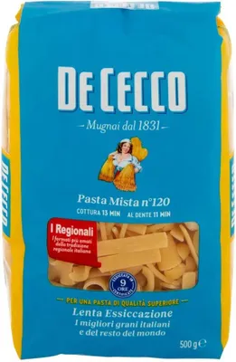 Produktbild von 10x Pasta De Cecco 100% Italienisch Pasta Mista N°120 Nudeln 500g + Italian Gourmet Polpa 400g