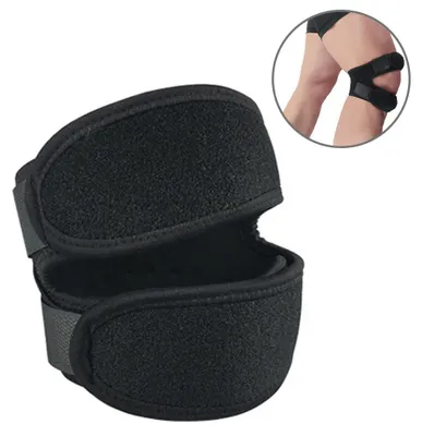 Produktbild von Patella-Kniebandage 1 Stück, Verstellbare Knieschützer Mit Silikon-Pad Für Laufen, Fußball, Gewichtheben